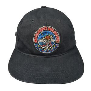 Marlboro Unlimited Baseball Cap Black One Size Adjustable Embroidered 6 Panel